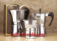 Polished Aluminum Stove Top Espresso Maker