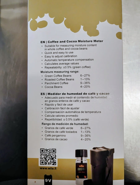 Wile Coffee and Cocoa Moisture Meter. LATEST MODEL!