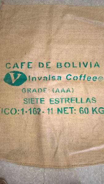 Very Large (27" X 38") Genuine New Burlap Coffee Bag. Holds 150-160 lbs + free coffee sample
