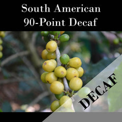 South American Blend AAA 90-point DECAF. Available only in Salisbury, MA