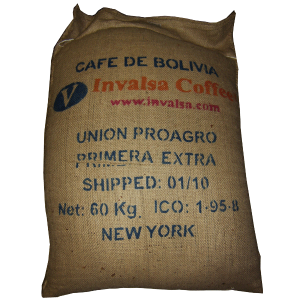 Very large, used, strong burlap coffee bag with free coffee sample