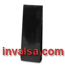 10 Foil Gusseted Bags with Valve (Glossy Black) 12 - 16oz.