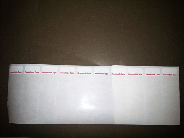 Resealable Tape Sheet (10 units)